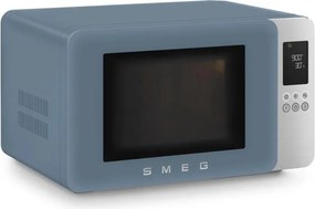 Cuptor cu microunde cu gratar 4in1 SMEG Collezione MOC01SBMEU, 1900 W, 29 l, 18 programe, Inchidere lenta, Semnal sonor, Ecran LCD, Albastru
