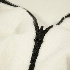 Fotoliu puf pentru copii crem cu tapițerie din țesătură bouclé Cocoon 120 – SLOWDOWN