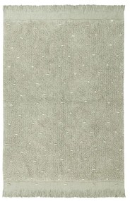 Covor verde deschis lavabil/țesut manual din bumbac 140x200 cm Woods Symphony Olive – Lorena Canals