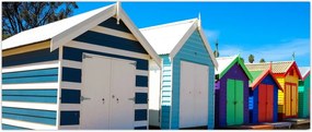 Tablou - Plaja Brighton, Melbourne, Australia (120x50 cm)