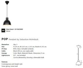 Pendul design modern POP negru