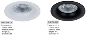 Spot incastrabil de tavan/plafon Slim MYDL027-2-01W