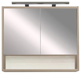 Dulap superior cu oglindă Luna 80, stejar Sonoma