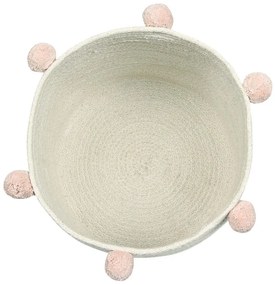 Coș de jucării pentru copii crem din material textil ø 30x30 cm Bubbly – Lorena Canals