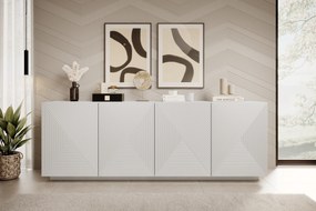 Comoda Asha 200 cm - alb mat
