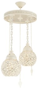 Lustra Andrea clas 2 brate 14002, 2xe27, 30x30x55 cm, 60 w, crem