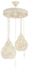Lustra Andrea clas 2 brate 14002, 2xe27, 30x30x55 cm, 60 w, crem