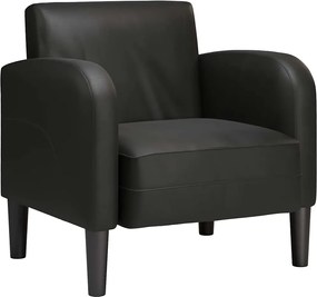 vidaXL Canapea scaun cu cotiere negru 54 cm piele artificială