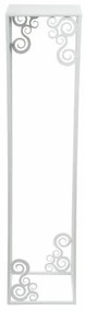 Suport pentru flori 80x24 cm, alb