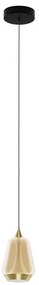 Pendul LED modern, Metal, Sticla, Champaign, ALISH