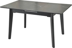 Masa extensibila OSTEN, negru cu efect de marmura, 120/160x80x76 cm