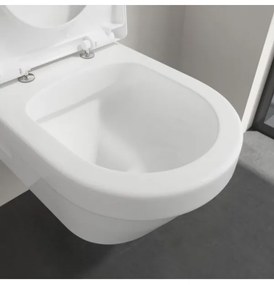 Set vas WC rimless suspendat, Villeroy&amp;Boch Architectura, DirectFlush, capac inchidere lenta, Alb Alpin CeramicPlus, 5684HRR1