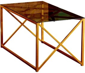 Măsuță de cafea ILIOMAR 46,6x94 cm auriu/negru