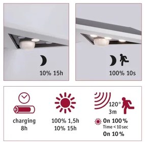 Paulmann 94244 - Aplica solară de perete YOKO, LED/1,2 W, IP44, 3,7 V, 1800 mAh