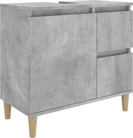 vidaXL Dulap de baie, gri beton, 65x33x60 cm, lemn prelucrat