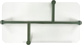 Măsuță de cafea verde cu blat din sticlă 55x105 cm Kob – noo.ma