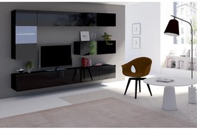 Mobilier living Calabria C4 (Negru) (fără iluminat). 1051602