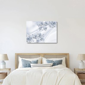 Tablou pe sticlă - Design flori (70x50 cm)