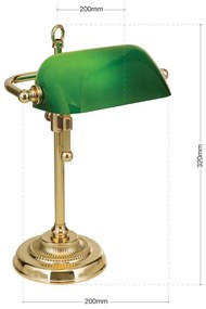 Veioza/Lampa de masa stil clasic HARVARD alama/verde