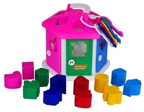 Casuta bebe roz cu cuburi si chei Play House Polesie