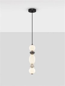 Pendul LED decorativ ceramic gri, alb, PALLINA