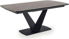Masa extensibila MDF VINSTON, gri inchis/negru, 180/230x95x76 cm