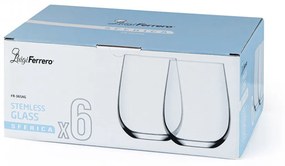 Set pahare pentru apa Luigi Ferrero Sferica FR-365AG 475ml, 6 bucati 1006926
