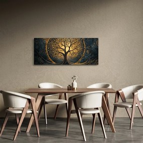 Tablou – Arbore cu aură aurie (120x50 cm)