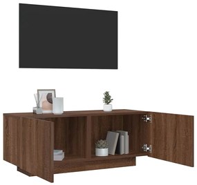 vidaXL Comodă TV, stejar maro, 100x35x40 cm, lemn prelucrat