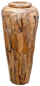 Vaza decorativa, 40 x 80 cm, lemn masiv de tec 40 x 80 cm