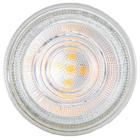 Set de 5 becuri LED GU10 50mm transparente 3W 200 lm 2200K