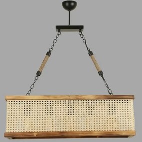 Lustra stil industrial lemn-metal,seria lx, homs,40055