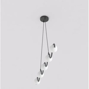 Lustră suspendată pe cablu SINUS 5xG9/8W/230V, negru