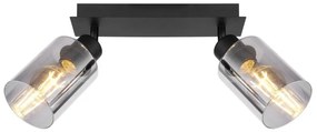 Plafoniera cu 2 spoturi directionabile design modern HADERA negru