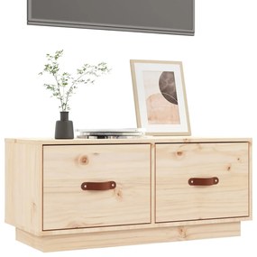 Comoda TV, 80x34x35 cm, lemn masiv de pin 1, Maro