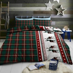 Lenjerie de pat din flanel FJORDEN verde Dimensiune lenjerie de pat: 70 x 90 cm | 140 x 200 cm