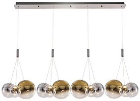 Candelabru LED suspendat pe cablu ENNA 12xG9/5W/230V 3000K fumuriu/auriu