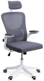 Scaun de birou ergonomic din mesh cu brațe rabatabile OFF 336 gri