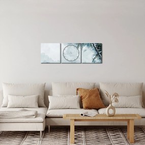 Tablou - Palmier lângă mare (cu ceas) (90x30 cm)