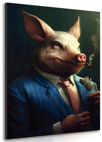 Tablou animal gangster porc