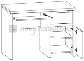 Masă PC Kaspian BIU1D1S/120 (wenge). 735067