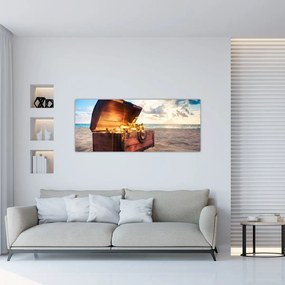 Tablou - Comoară pe plajă (120x50 cm)