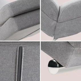 Casaria Șezlong LONDON, 186×55×89cm, gri