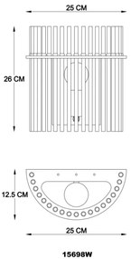Aplică Globo 15698W GORLEY 1xE27/60W/230V negru