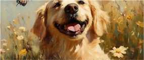Tablou - Cățel fericit (120x50 cm)