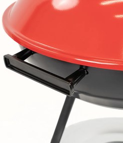 Grătar de grădină cu bilă pe cărbune și roți