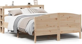 vidaXL Cadru de pat fără saltea, 120x190 cm, lemn masiv pin