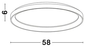 Plafoniera LED dimabila design circular PERTINO D-58cm