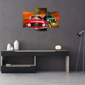 Tablou - Mașini de curse retro (90x60 cm)