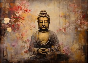 Tablou pe sticlă - Buddha, pictură (70x50 cm)